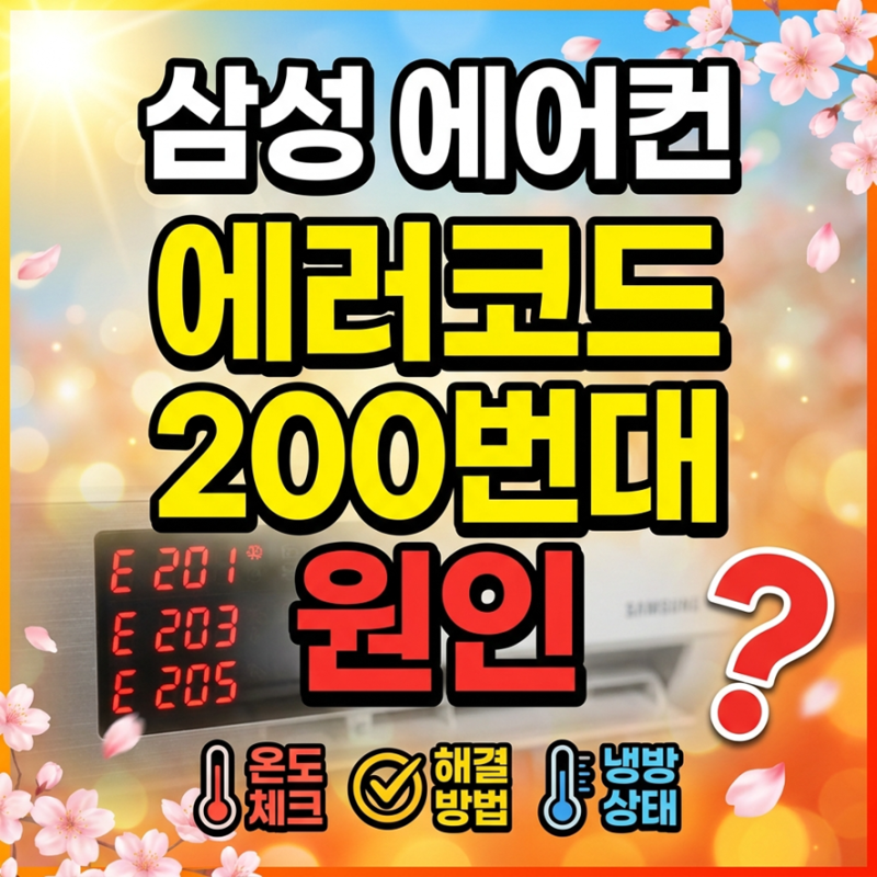실외기 관리 주의, 삼성 에어컨 에러코드 200번대 원인과 리셋 순서