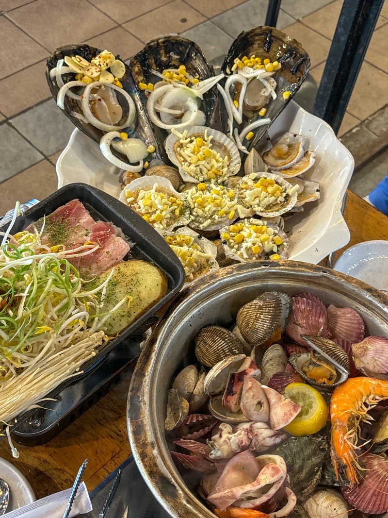 대천해수욕장맛집 마니마니 조개구이 무한리필 주차 보령 머드축제 근처 아이와 추천