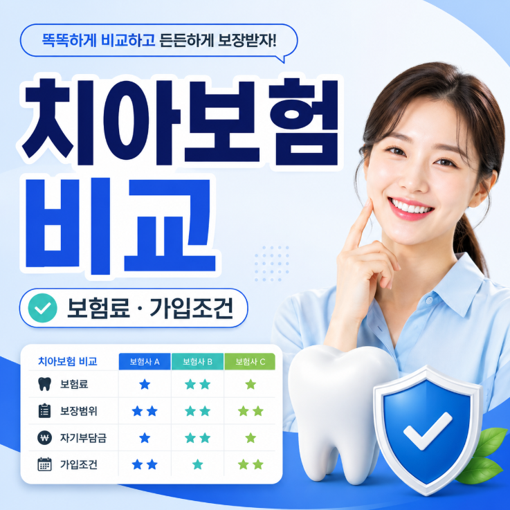 치아보험료 비교, 치아보험가입조건과 면책·감액기간 확인 방법