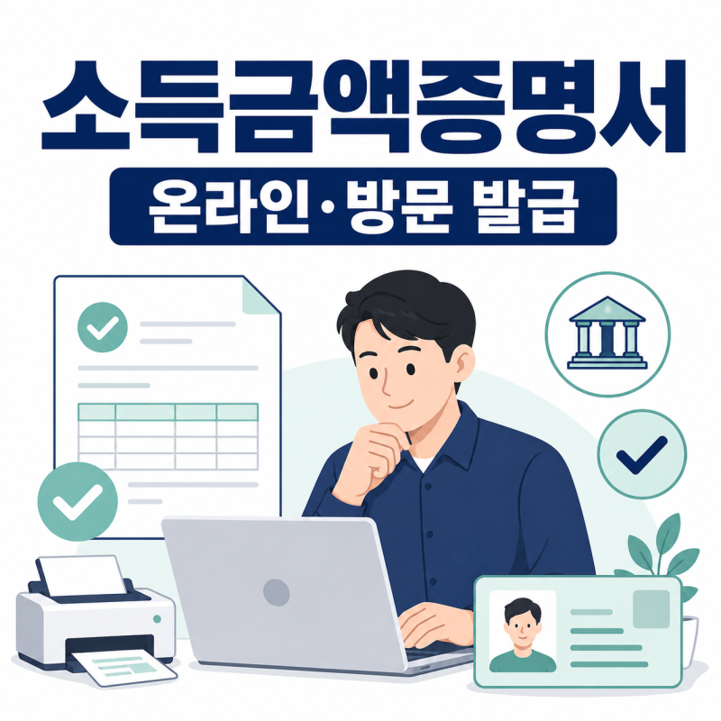 소득금액증명서, “급하게 필요할 때” 온라인 발급과 방문 신청