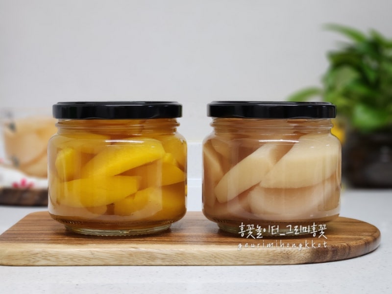 황도 백도 병조림(통조림) 만드는 법 여름 디저트 복숭아 삶기