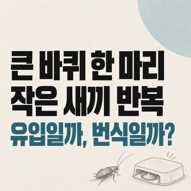 바퀴벌레 없애는 법, 크기부터 보는 방제 순서