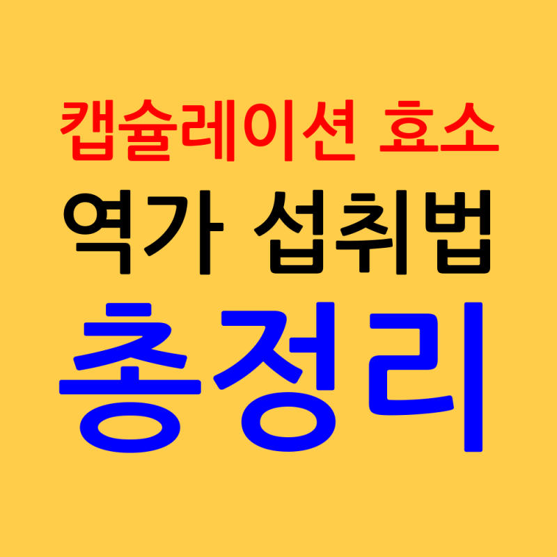 캡슐레이션 효소 골드 파로효소 역가 섭취법 주의사항 총정리