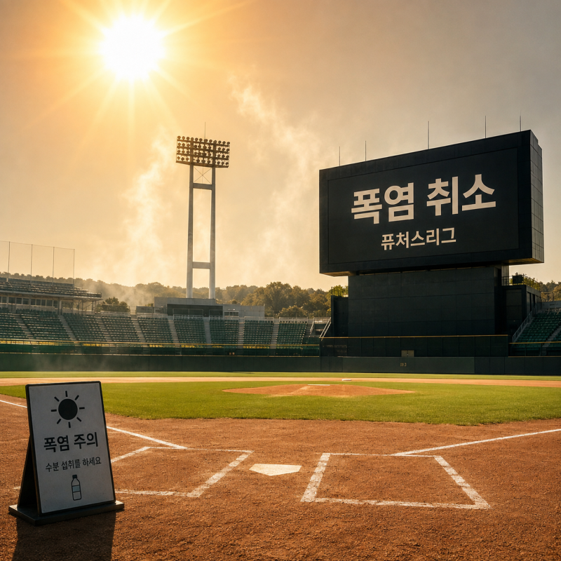 가마솥더위에 프로야구도 멈췄다, 퓨처스리그 8경기 폭염 취소