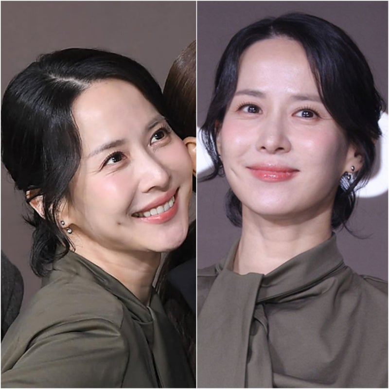 조여정 40대 헤어스타일, 옆머리 사이드뱅 살리면 단발 머리 예쁘게 묶기 가능