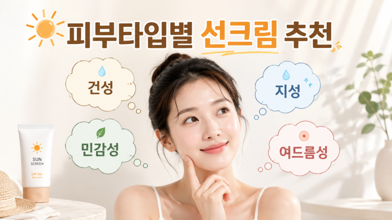 유기자차 무기자차 차이 구분방법ㅣ피부타입별 선크림 추천(+세안방법)