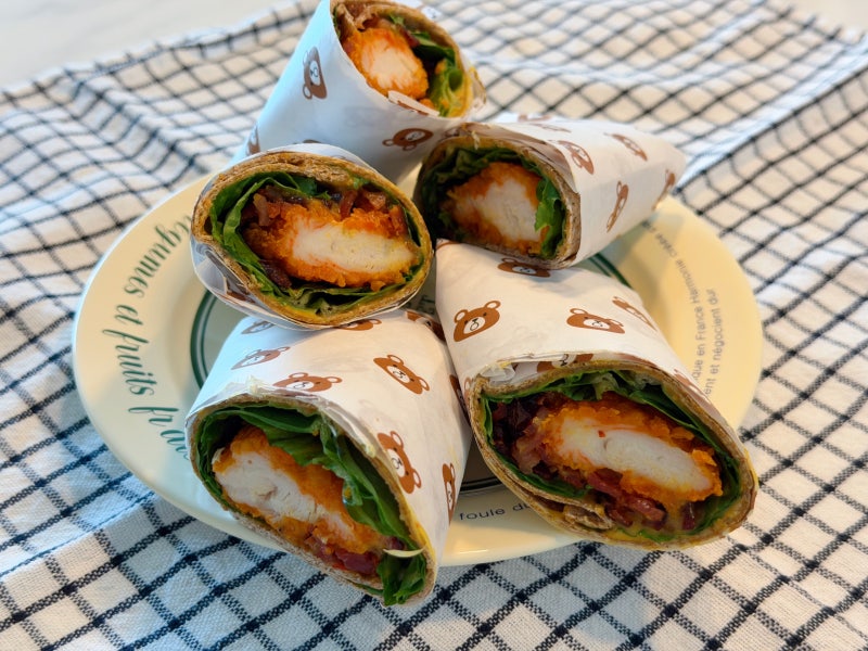 통밀또띠아요리 맥도날드 치킨스낵랩 만들기 스낵랩소스
