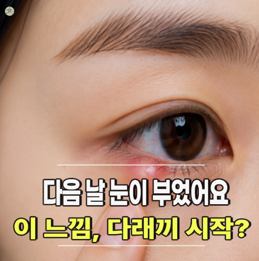 "눈 깜빡일 때 콕콕 아프다면?" 다래끼 초기증상 원인부터 온찜질 대처까지
