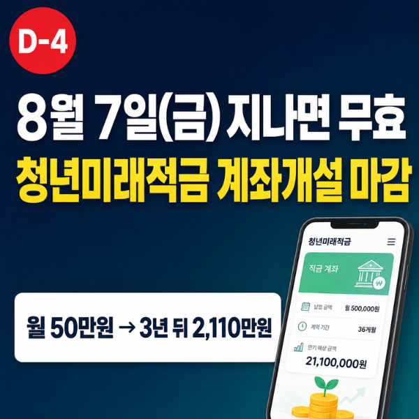 청년미래적금 8월 7일 마감｜심사 통과해도 이것 안 하면 '가입 무효'