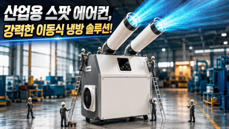❄️ 한솔 산업용 에어컨 코끼리 이동식 업소용 휴대용 에어컨 2100K 후기! 작업장부터 주방까....