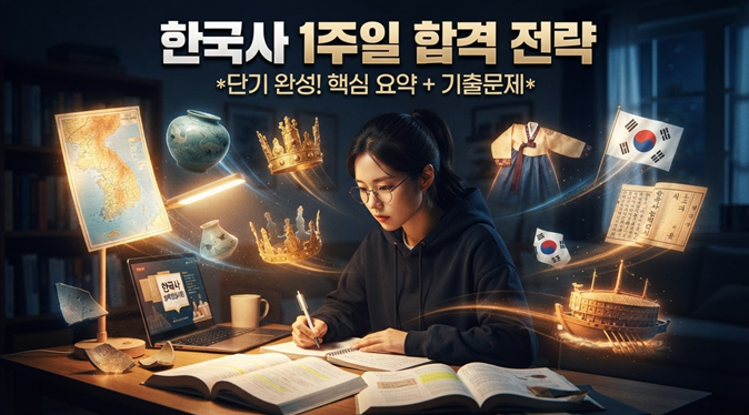 한능검 D-7, 지금 시작해도 충분합니다 — 1주일 완성 현실 합격 전략