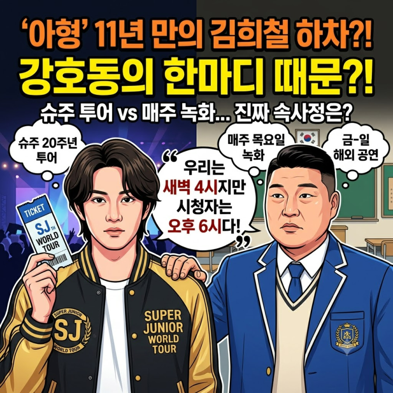 Why Kim Hee-chul Left Knowing Bros, and Why Kang Ho-dong Appeared