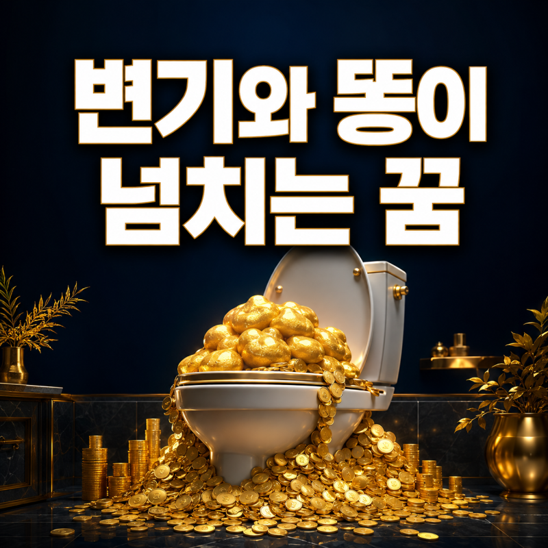 변기와 똥이 넘치는 꿈｜대표적인 재물운 해몽