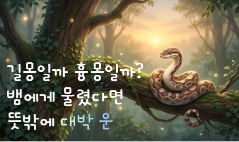 뱀 나오는 꿈 총정리 (이것만 보면 끝!)