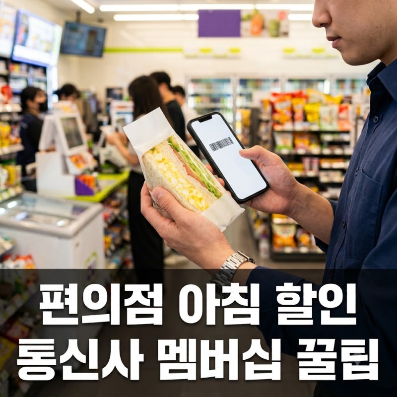 알고 보니 매일 가능? 통신사 멤버십으로 편의점 아침 20% 싸게 먹는 법
