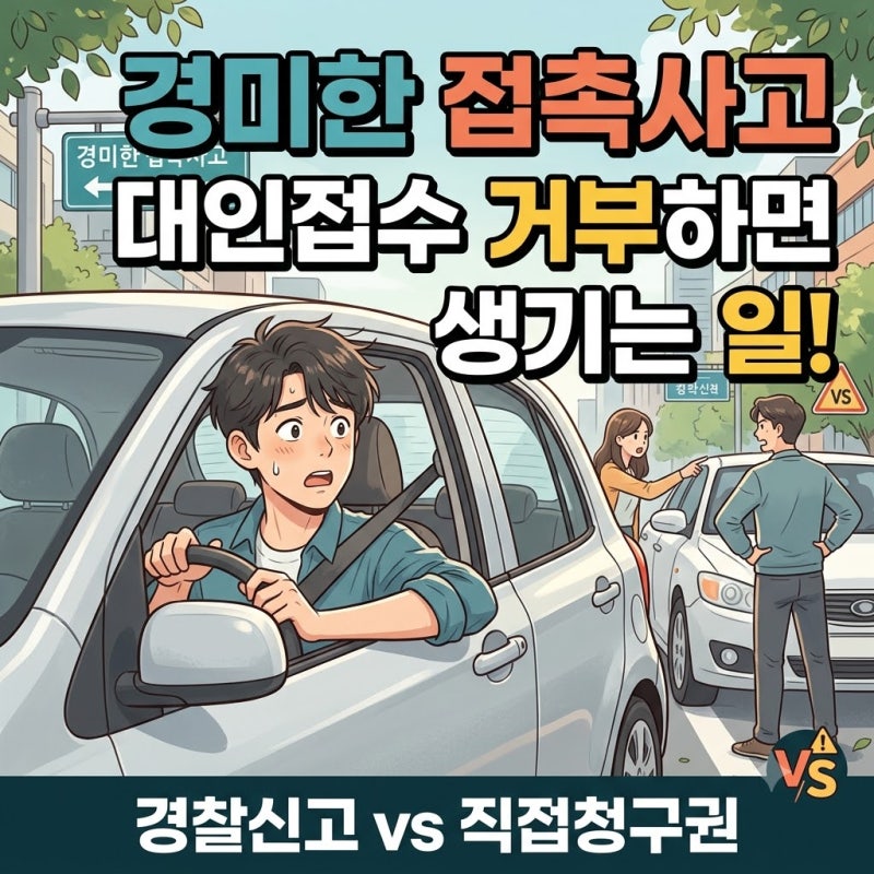 경미한 접촉사고 대인접수 거부하면 벌어지는 일 (경찰 신고·단독사고 대응법)