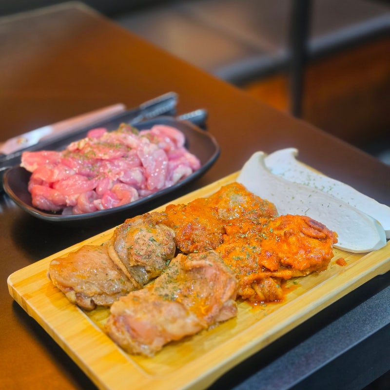 마산 닭갈비 맛집, 인생숯불구이에서 무한리필로 구워먹기