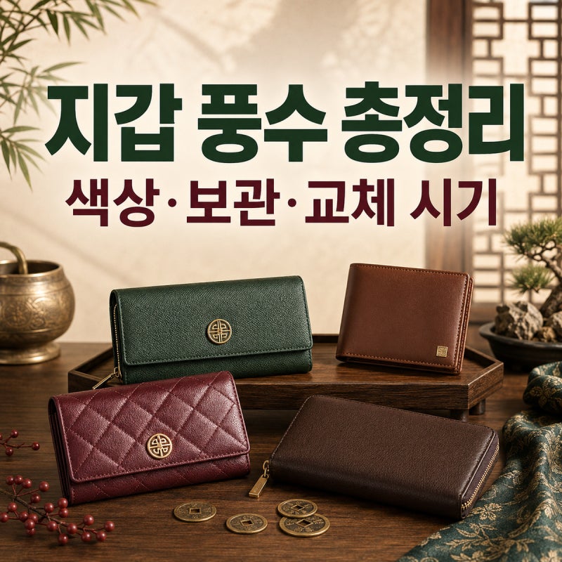지갑 풍수 총정리｜색상·보관 장소·교체 시기