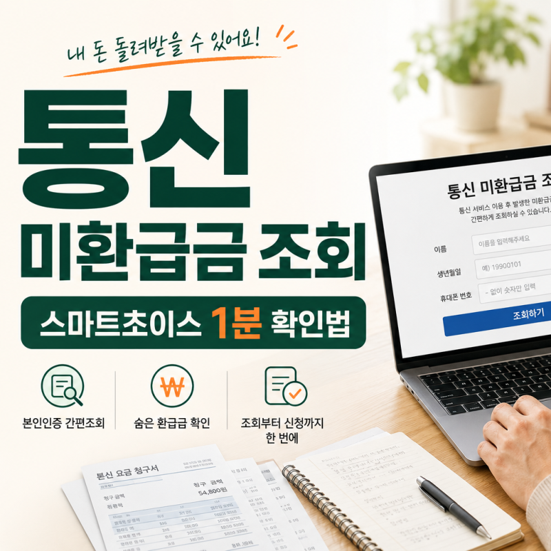 통신 미환급금 조회, 스마트초이스 1분 확인법