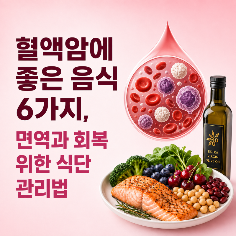 혈액암에 좋은 음식 6가지, 면역과 회복 위한 식단 관리법