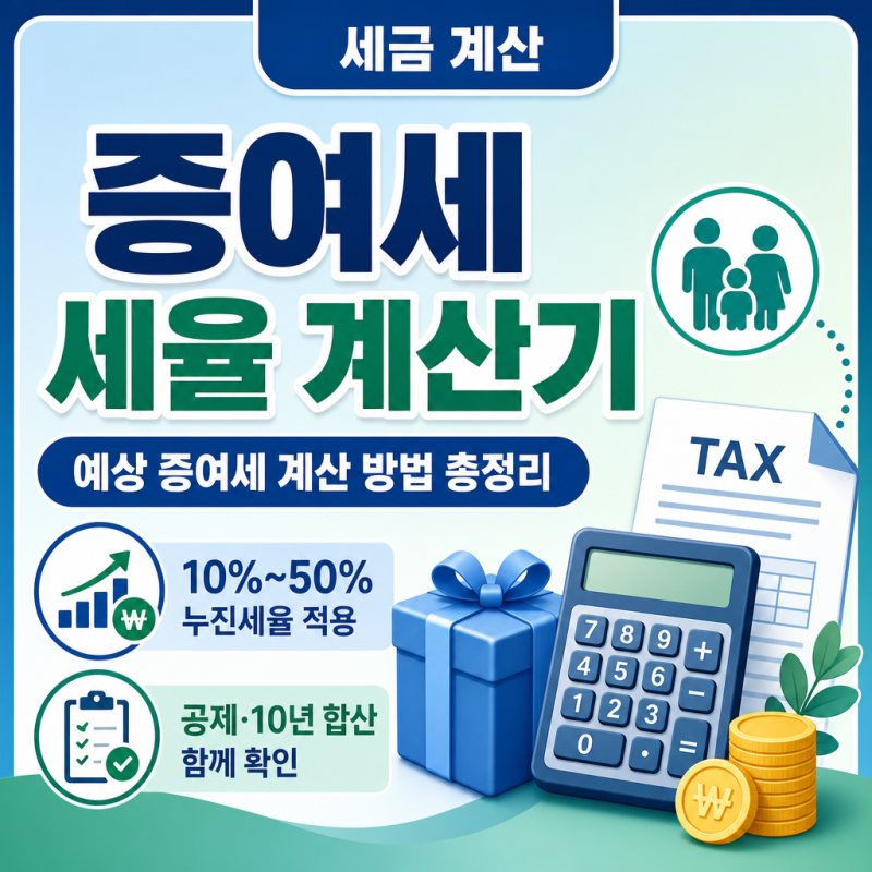 증여세 세율 계산기｜예상 증여세 계산 방법 총정리