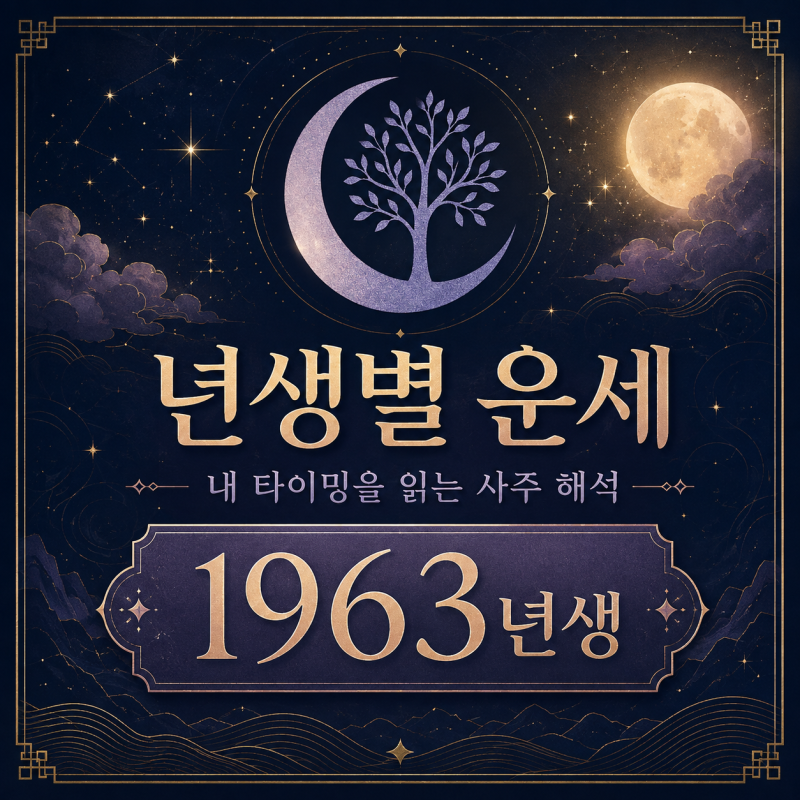 1963년생(계묘년) 2026년 운세 총정리 — 토끼띠 · 금박금(金箔金)
