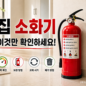 가정용 소화기 관리방법 총정리! 사용법부터 교체 시기·폐기 방법까지