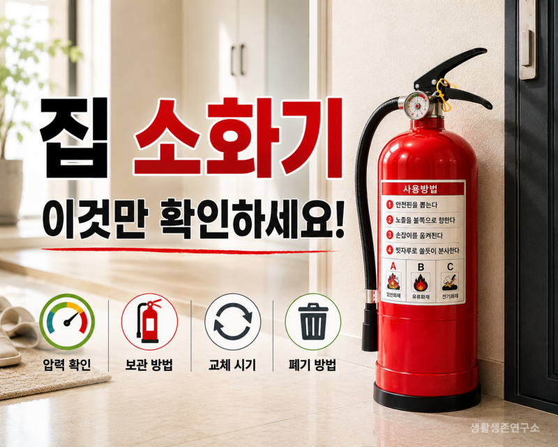 가정용 소화기 관리방법 총정리! 사용법부터 교체 시기·폐기 방법까지