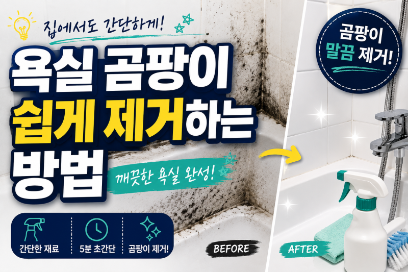 욕실 곰팡이 쉽게 제거하는 방법