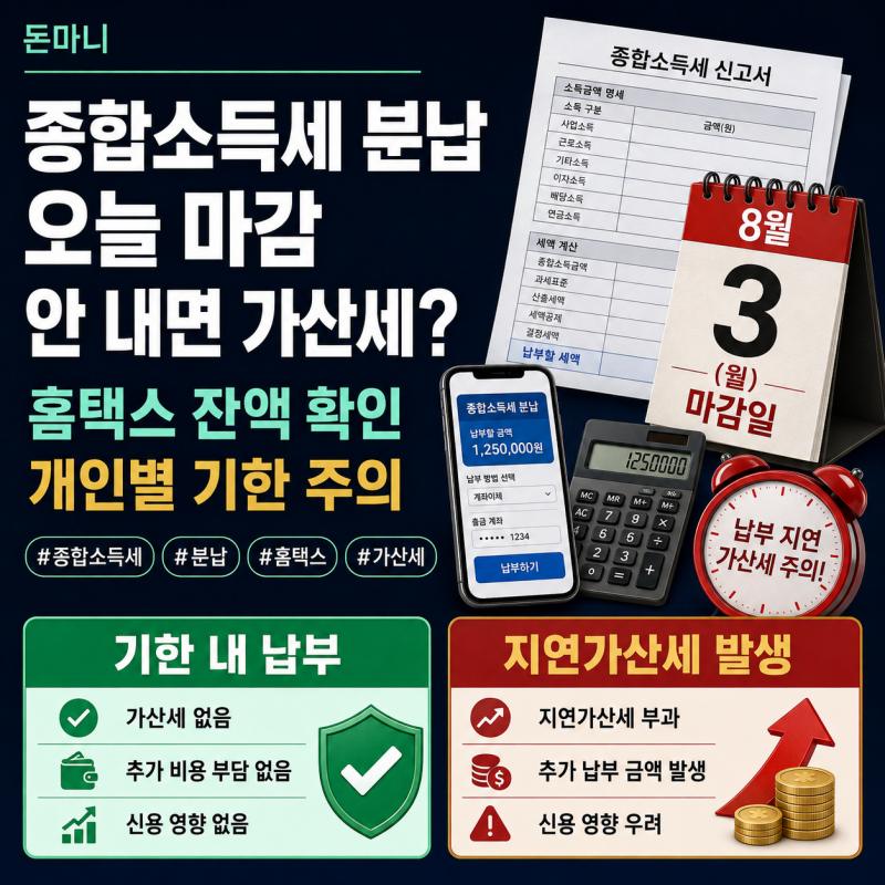 종합소득세 분납 오늘 마감, 홈택스에 금액 안 뜨면 가산세까지 내야 할까?