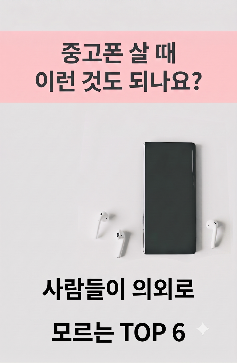 중고폰 살 때 이런 것도 되나요? 사람들이 의외로 잘 모르는 Q&A TOP 6