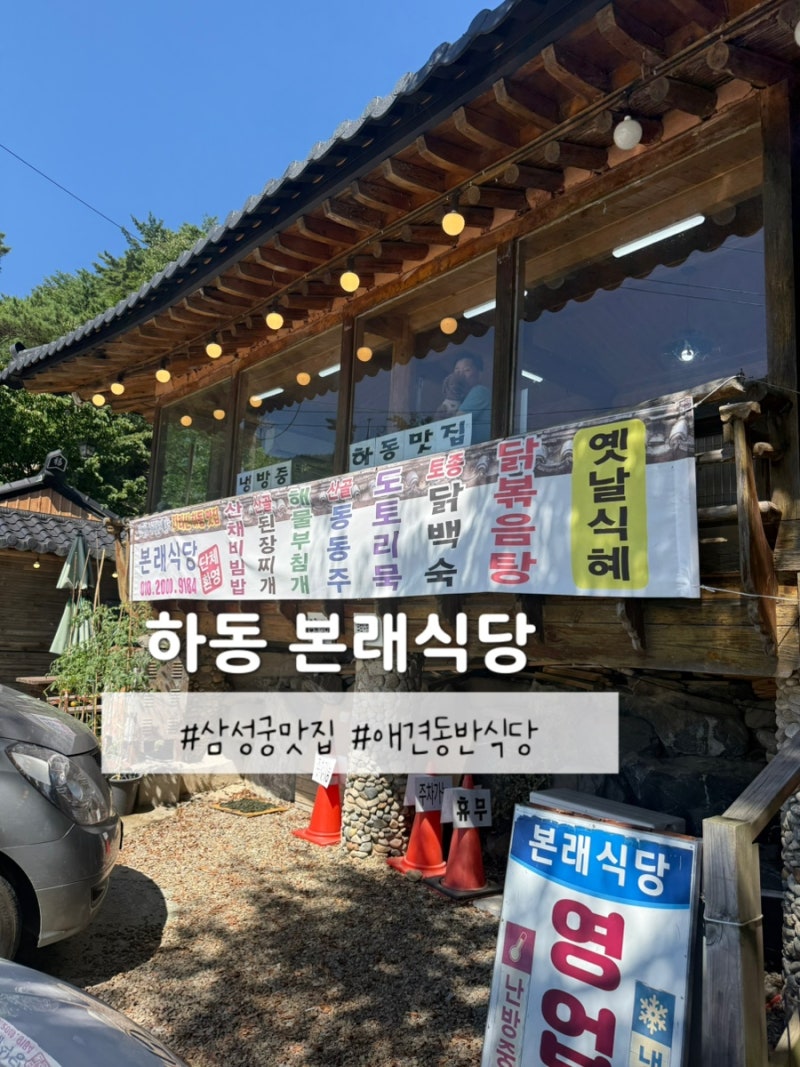 하동 맛집 지리산의 풍미를 담은 '본래식당' 후기(애견동반 식당 )산채비빔밥·시골된장찌개....