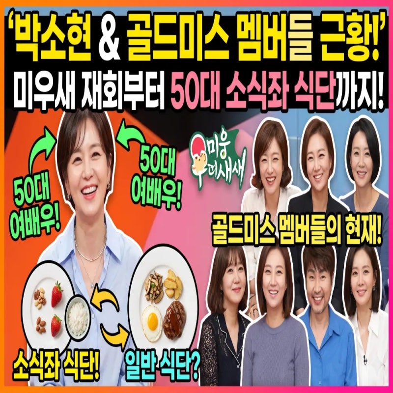 박소현 배우 근황 및 골드미스가 간다 멤버들의 현재 상태! 미우새 재회부터 50대 소식좌 식....