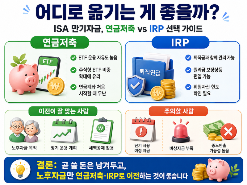 ISA 만기 후 연금저축·IRP 이전｜3,000만 원 옮기면 세액공제 300만 원일까?