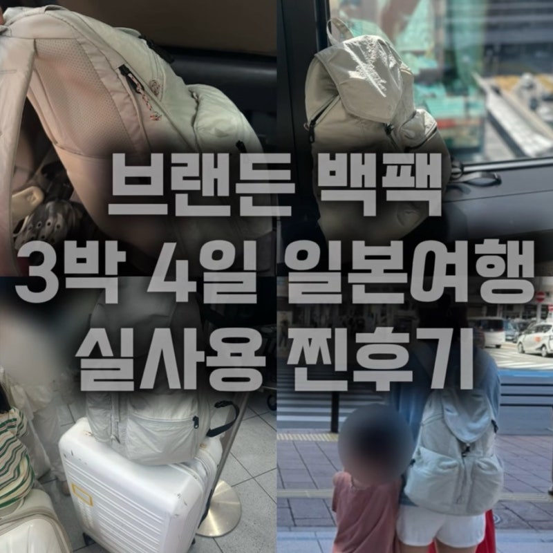 브랜든 세이프 플러스 백팩 유럽 도난방지 가방 추천 일본 여행에 3박4일 사용한 찐후기
