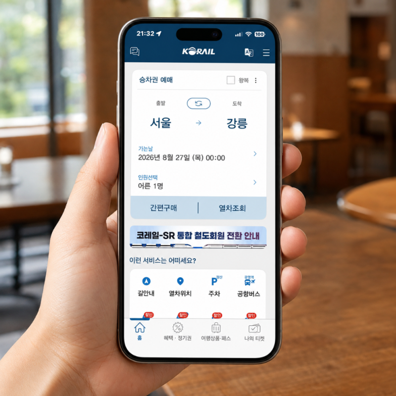 서울 ktx 강릉 노선 정차역 예매 모바일 승차권 예약 방법
