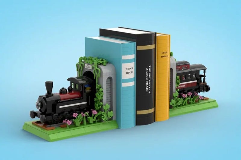 [IDEAS] 책장 속 기차가 달린다, 8회 10K 달성작 '기차 책꽂이(Train Bookends)'