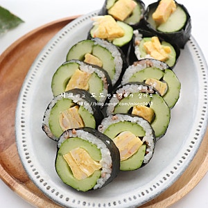 다이어트 통오이 김밥 레시피 간단한 한끼 오이요리 만들기