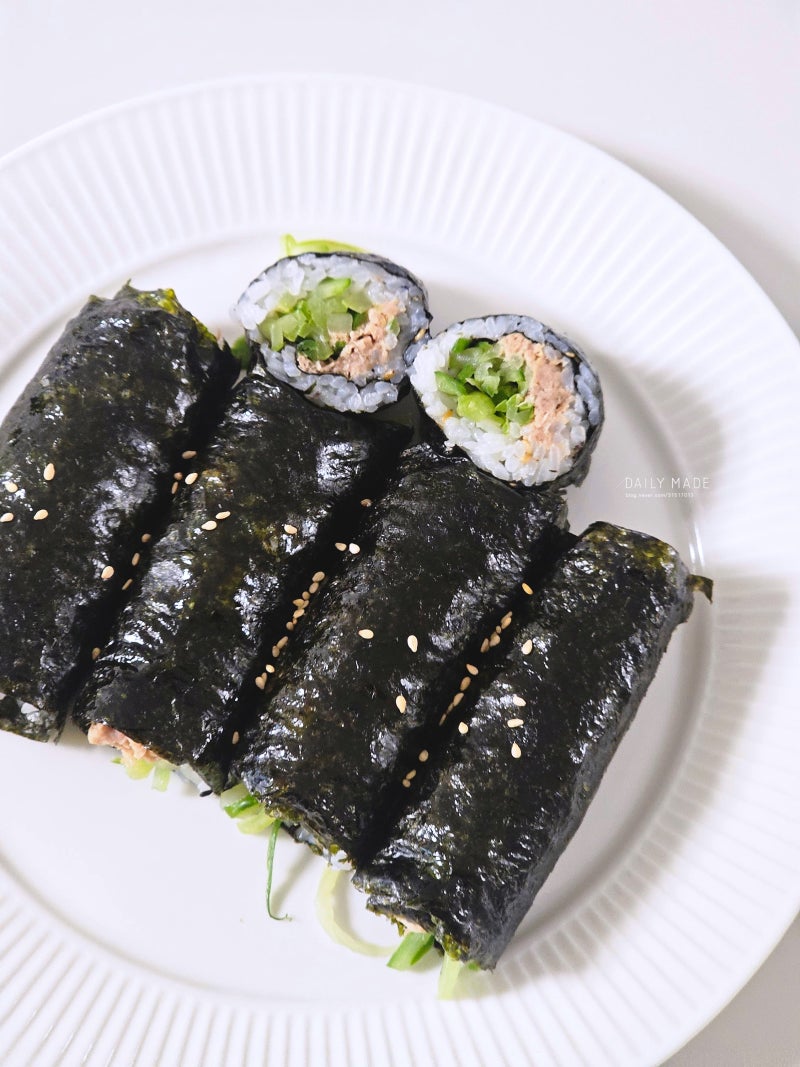 밥하기 귀찮을 때! 오이참치김밥 만들기 참치오이김밥 레시피