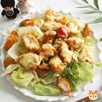 맥주안주추천 케이준치킨샐러드 만들기 케이준소스 치킨텐더 요리