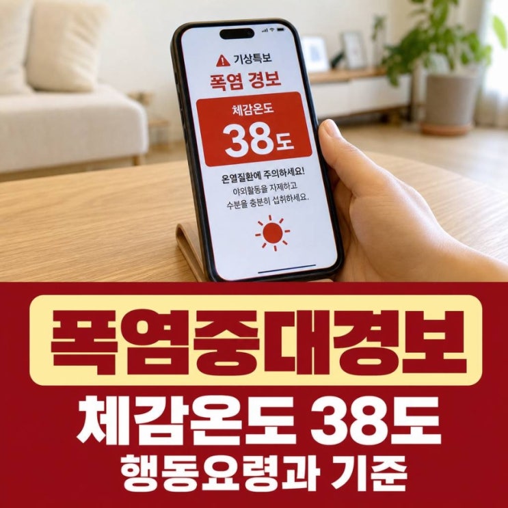 <b>폭염중대경보</b> 기준과 폭염경보 차이, 발효 지역부터 행동요령까지
