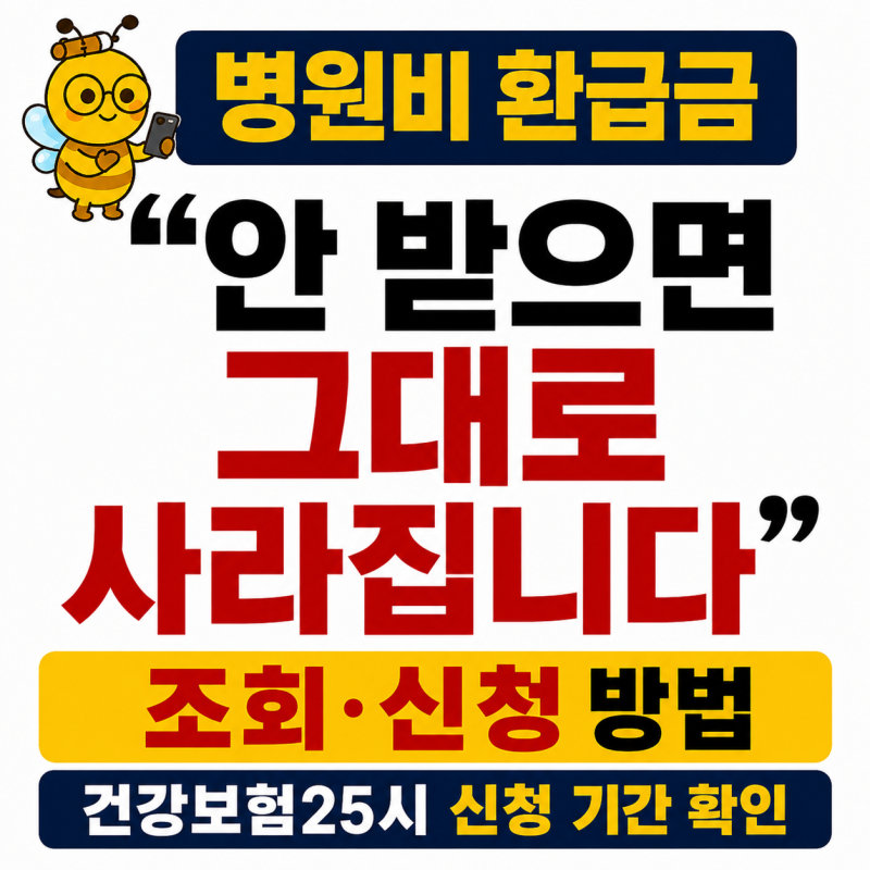 “안 받으면 그대로 사라집니다”… 병원비 환급금 조회 신청 방법, 건강보험25시 신청 기간 ....