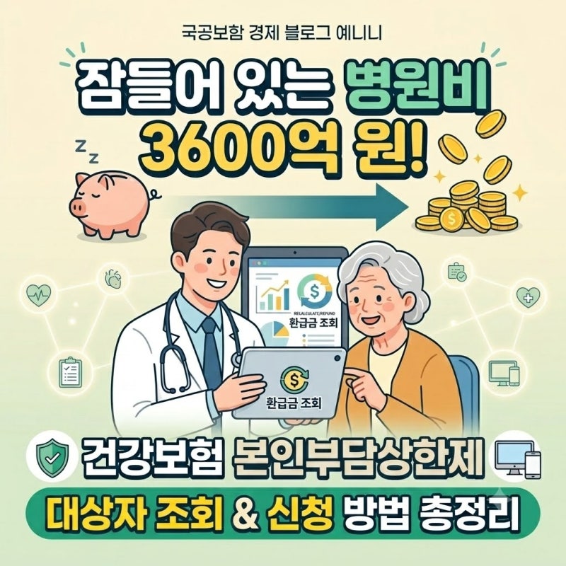잠들어 있는 병원비 3600억 원! 건강보험 본인부담상한제 대상자 조회 및 신청 방법 총정리