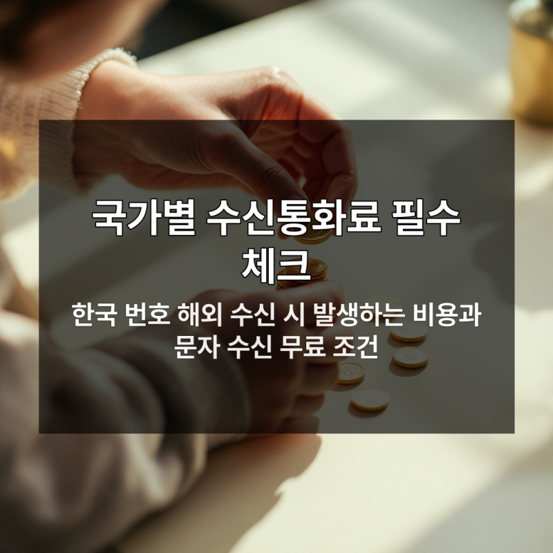 해외 로밍 수신전화 요금 안 챙기면 폭탄 맞는 이유
