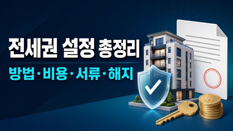 전세권설정 방법과 비용, 필요 서류 및 해지 절차 총정리