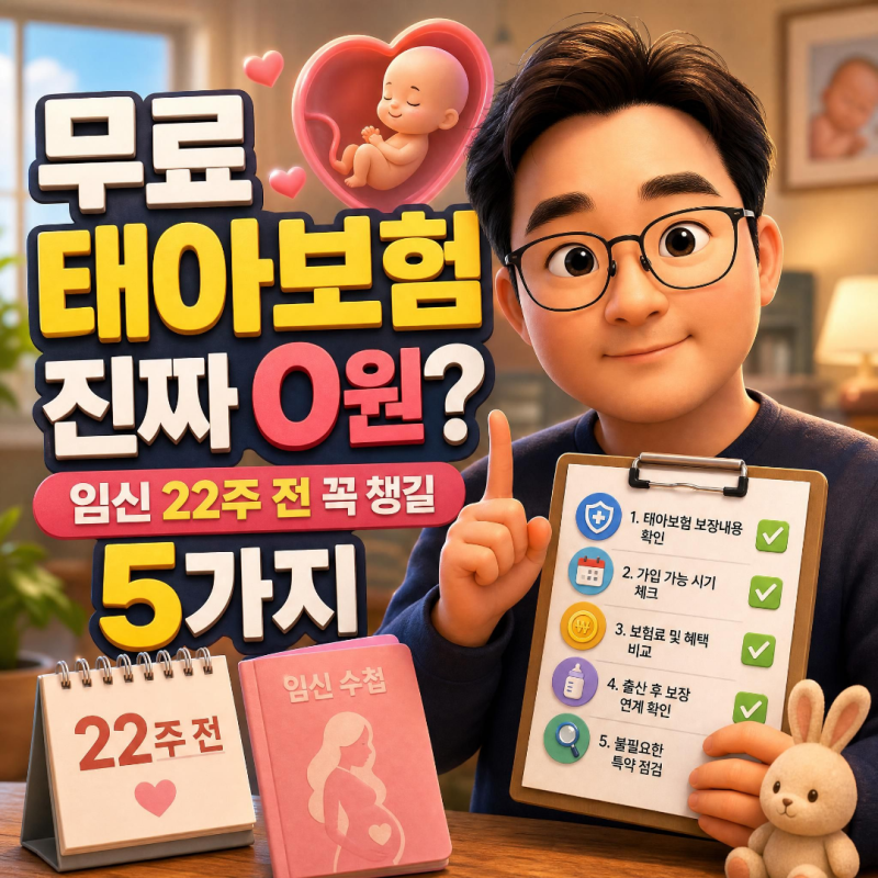 무료 태아보험 진짜 0원? 임신 22주 전 꼭 챙길 5가지