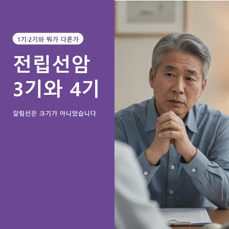 전립선암 3기와 4기, 갈림선은 '이것' 하나였습니다 — 1기·2기와 어디서 갈리는지 짚어봤습....