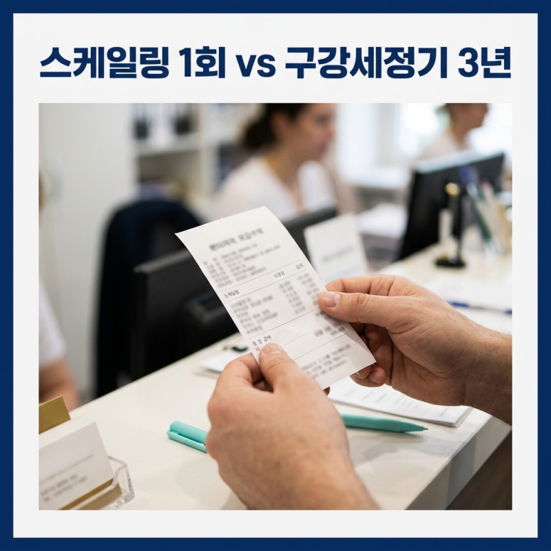 스케일링 1회 vs 구강세정기 3년, 영수증으로 따져본 예방의 경제학