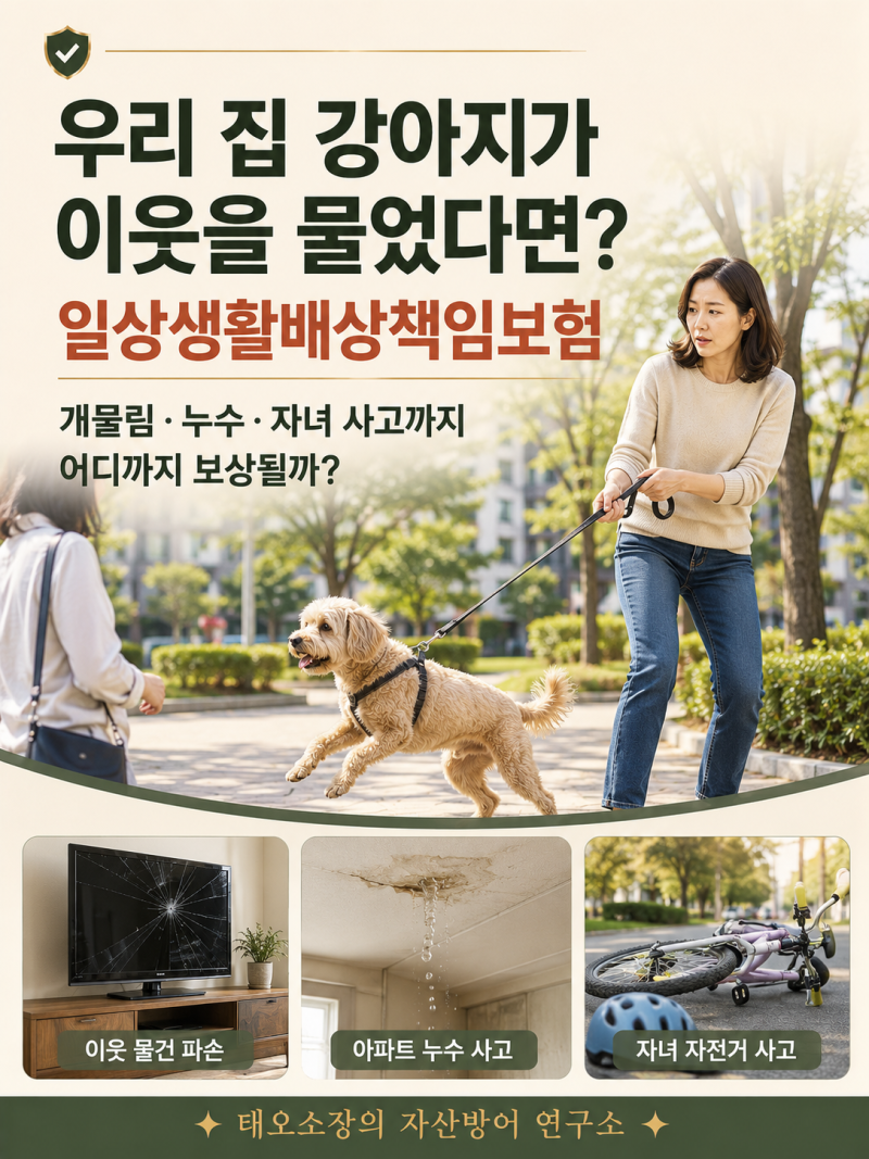 우리 집 강아지가 이웃을 물었다면? 일상생활배상책임보험으로 해결할 수 있을까?