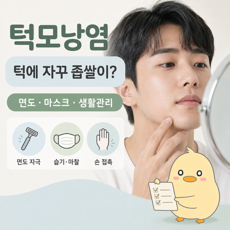 턱모낭염 원인부터 면도·마스크 습관까지, 가라앉히는 생활관리
